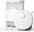 ECOVACS N30 PRO OMNI Aspirateur Robot avec Station OMNI tout-en-un, 10000Pa, Robot Aspirateur Laveur avec Brosse ZeroTangle 2.0, Nettoyage à l'eau chaude 60℃, Nettoyage Humide adaptatif TruEdge, Blanc