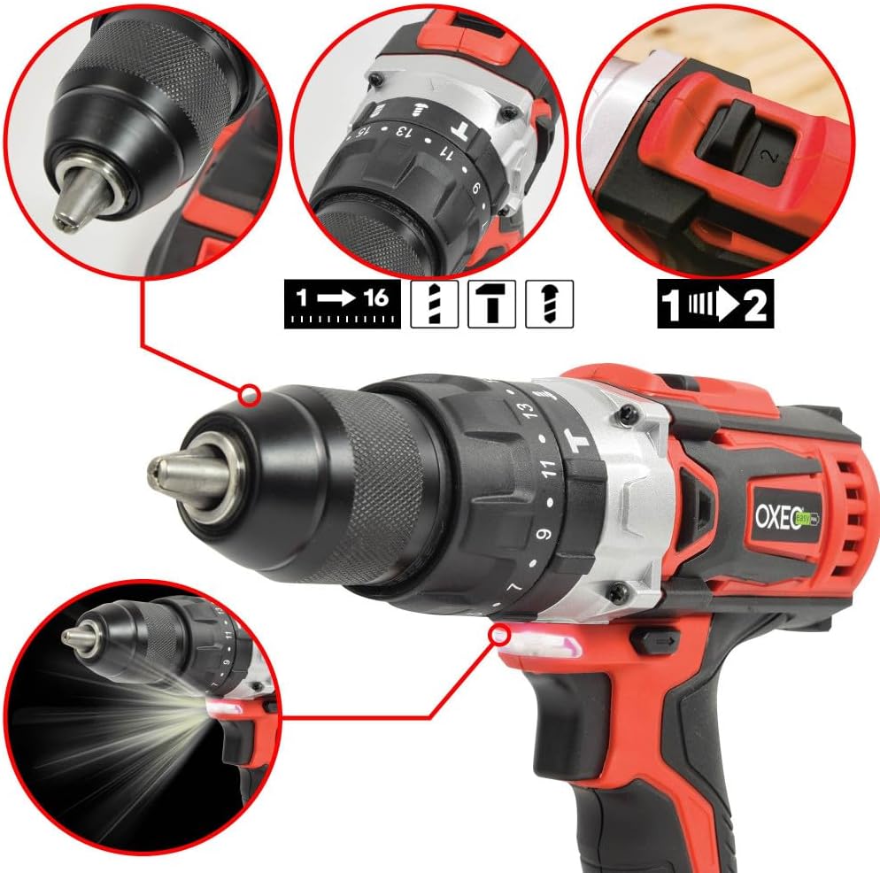 Oxeo Ensemble Essentiel Bricolage Easy Full 18V : Perceuse/Meuleuse/Scie Sauteuse avec Batteries 2Ah/4Ah et Chargeur Rapide