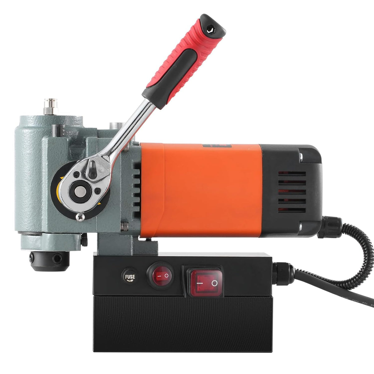VEVOR Perceuse Magnétique à Profil Bas 1300 W, Perceuse à Colonne Magnétique Diamètre de Perçage Max. 35 mm, avec Dispositif de Refroidissement et Protection contre les Surcharges, pour Construction