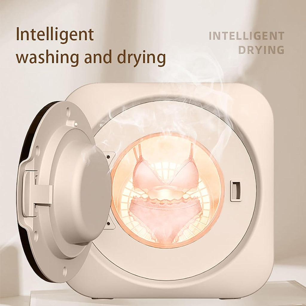 Mini Machine à Laver et séchage de 3,5 L, sèche-Linge entièrement Automatique de 170 W, avec Baril intérieur en Acier Inoxydable, à Faible Bruit, pour Appartement, Maison, dortoir