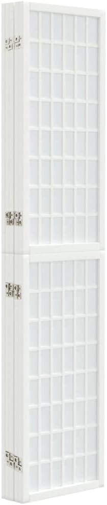 Ecran d'Intimité Paravent Séparateur de Pièces Cloison de Séparation pour Chambre à Coucher Maison Intérieur, 5 Panneaux 200x170 cm Blanc