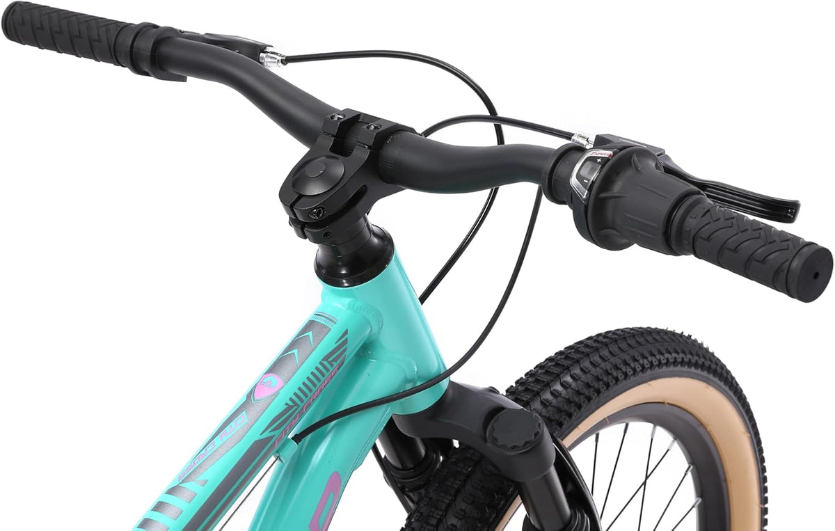 BIKESTAR VTT Vélo Tout Terrain Tout Suspendu pour Enfants de 6 Ans | Bicyclette 20 Pouces 7 Vitesses Shimano, Freins Disque