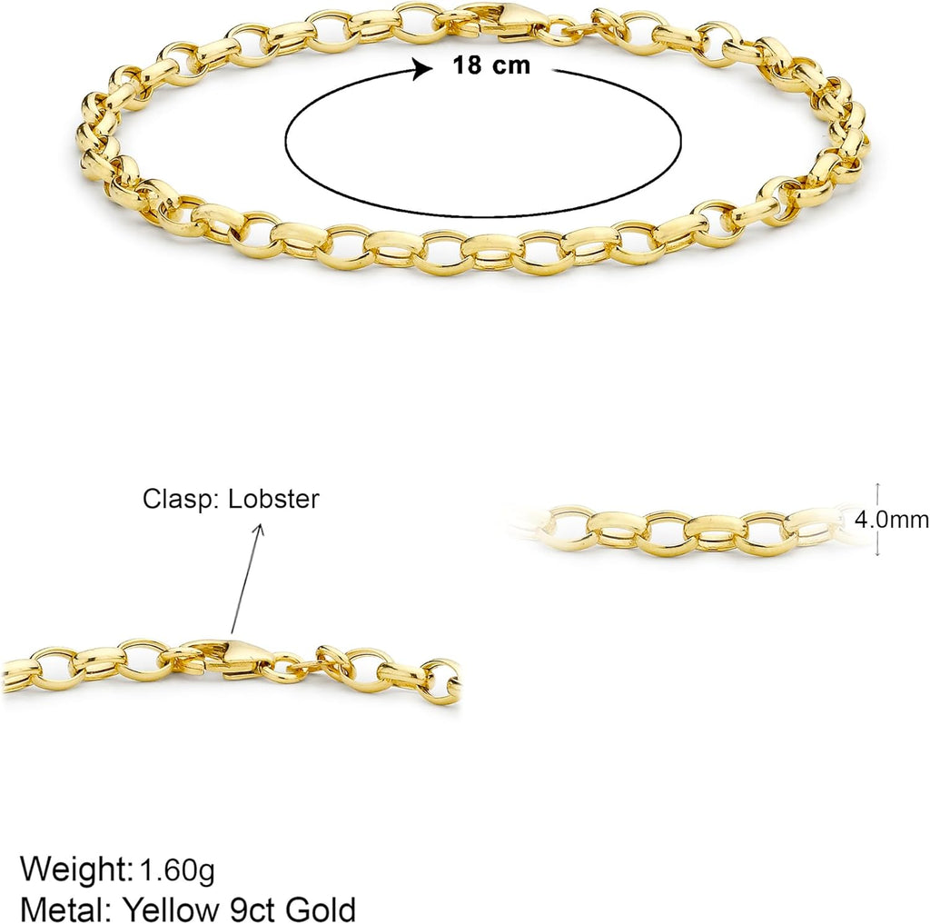 Carissima Gold - Maille Jaseron Bracelet Femme - 9 cts Or 375/1000