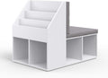 Vicco bibliothèque Enfant Onix, Blanc, 97.1 x 78.4 cm
