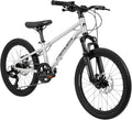 FabricBike Terra - VTT en Aluminium 20 Pouces pour Les Enfants de 6, 7 et 8 Ans, Frein à Disque, 7 Vitesses, Suspension Avant