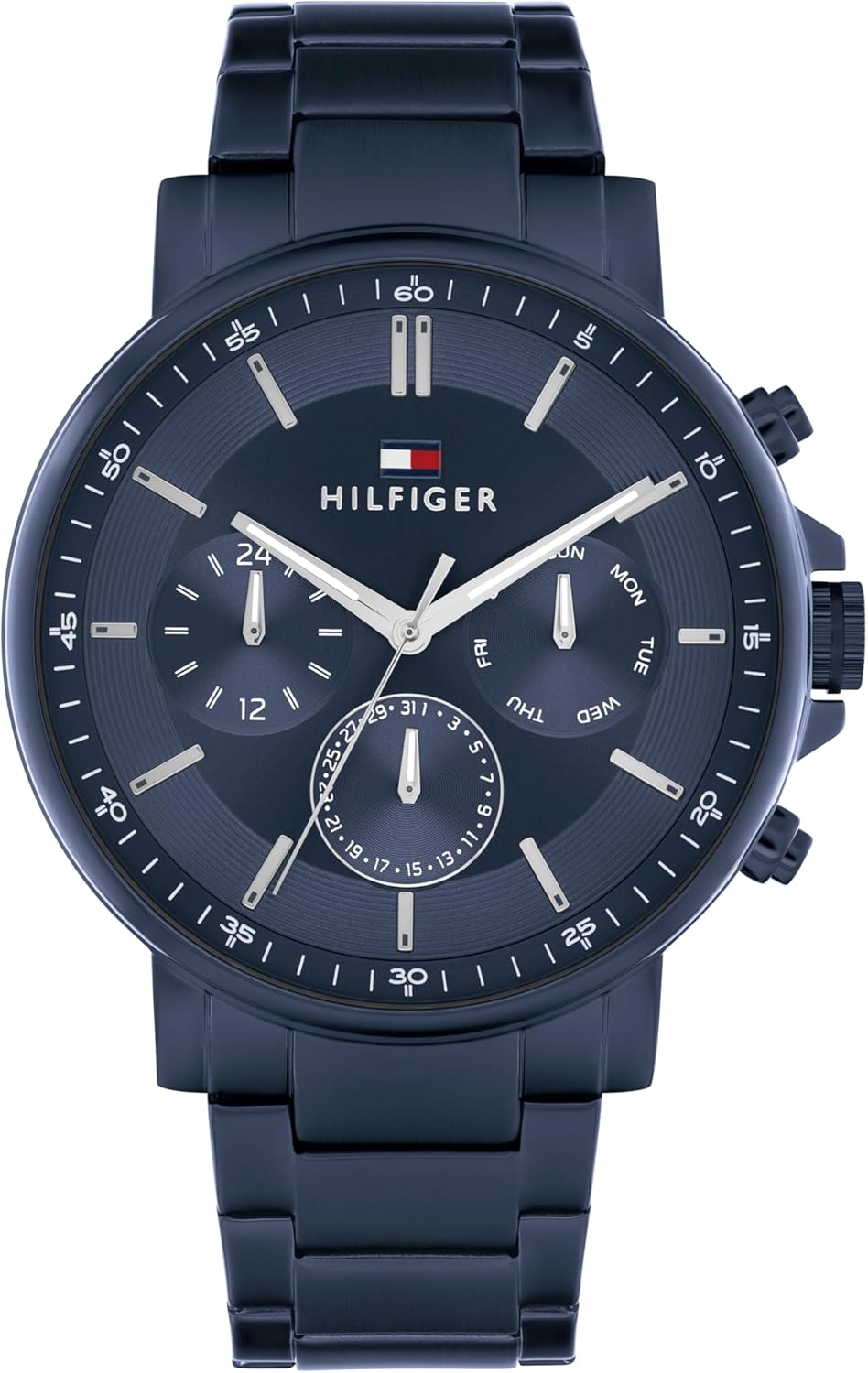 Tommy Hilfiger Montre Analogique Multifonction à Quartz pour Homme avec Bracelet en Acier Inoxydable ou en Cuir