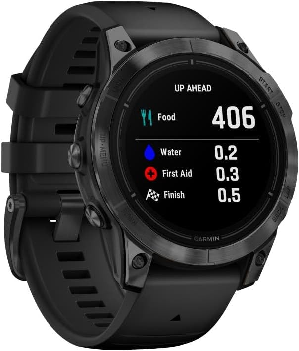 Epix Pro - Montre GPS Multisports connectée avec écran Amoled – Gray avec Bracelet Noir – Boîtier 51 mm