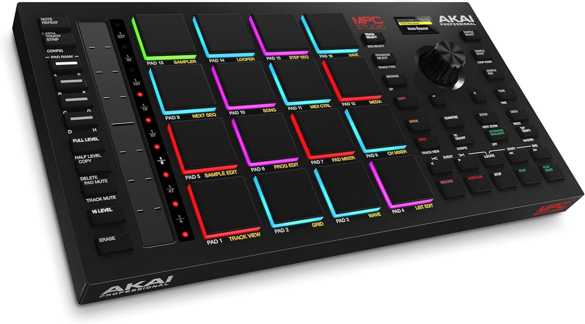 Akai Professional MPC Studio - Contrôleur MIDI Beat Maker avec 16 pads RVB sensibles à la vélocité, logiciel MPC, Touch Strip assignable et écran LCD