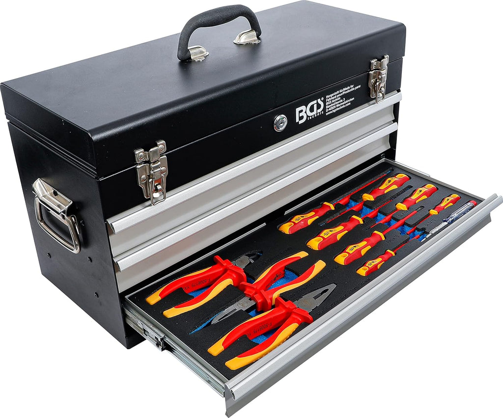 BGS 3350 Caisse à Outils métallique 3 tiroirs avec 147 Outils