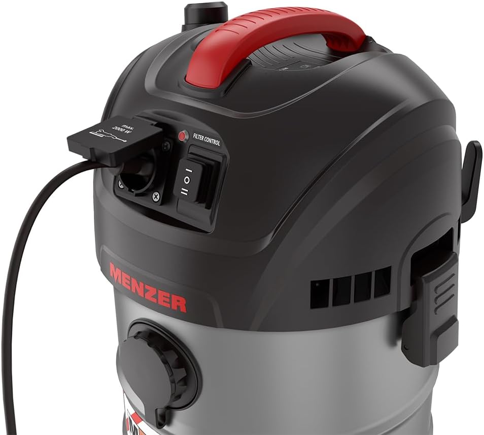 MENZER Aspirateur de Sécurité (Aspirateur Eau et Poussière) VCM 330, Classe de Poussière M, 30 litres, Équipement Antistatique Complet