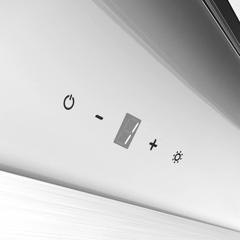 Ciarra ASW6736N Hotte Inclinée 60cm A+++ 650 m3/h - Commande Tactile et Wi-Fi - 4 Vitesses et Boost - Filtre à Charbon CBCF003 Inclus - Blanche