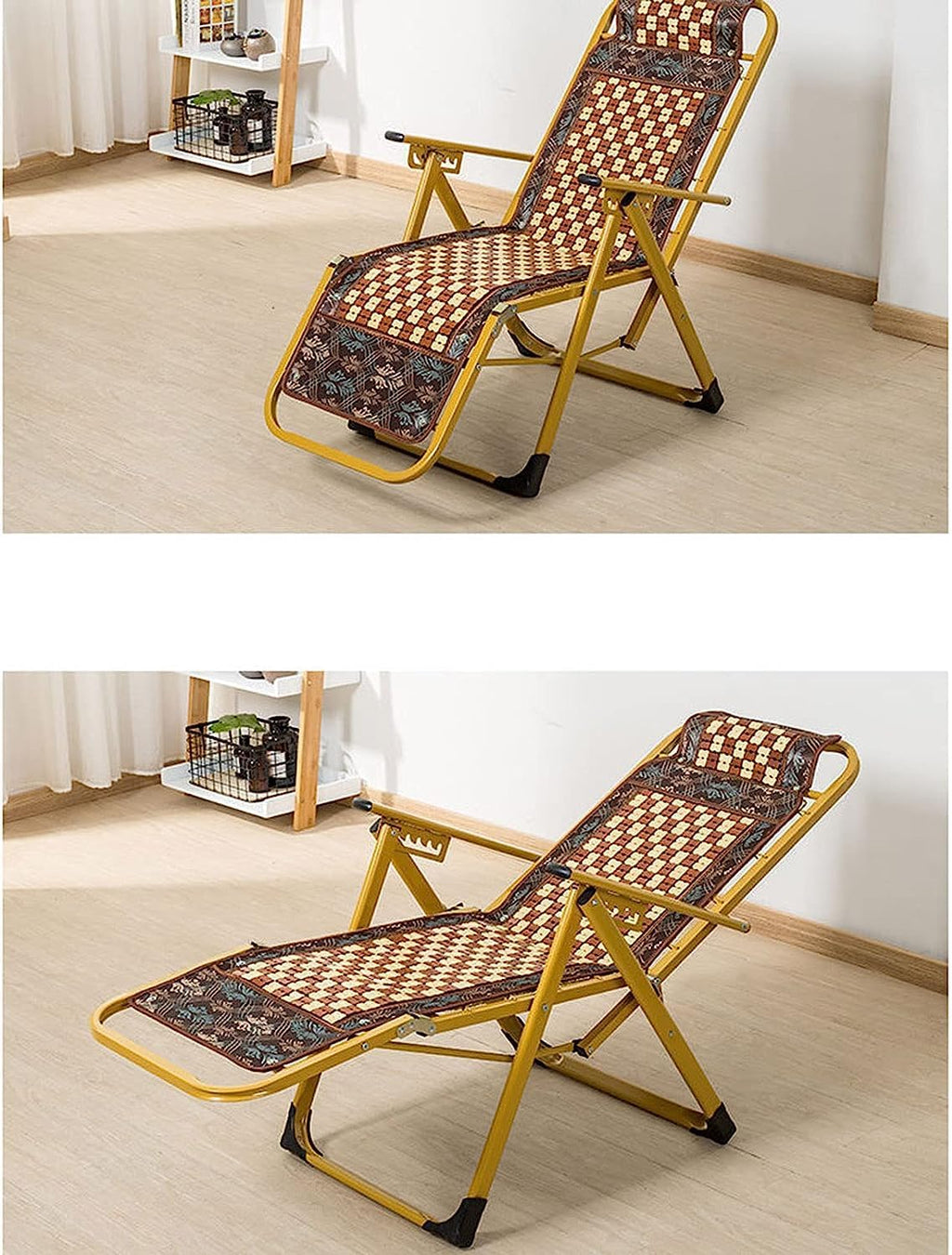 DANNMPX Chaise Longue Zéro Gravité Chaise Longue Patio Pliant Siège Inclinable Réglable pour Cour Plage Camping Jardin Pliante Relaxation