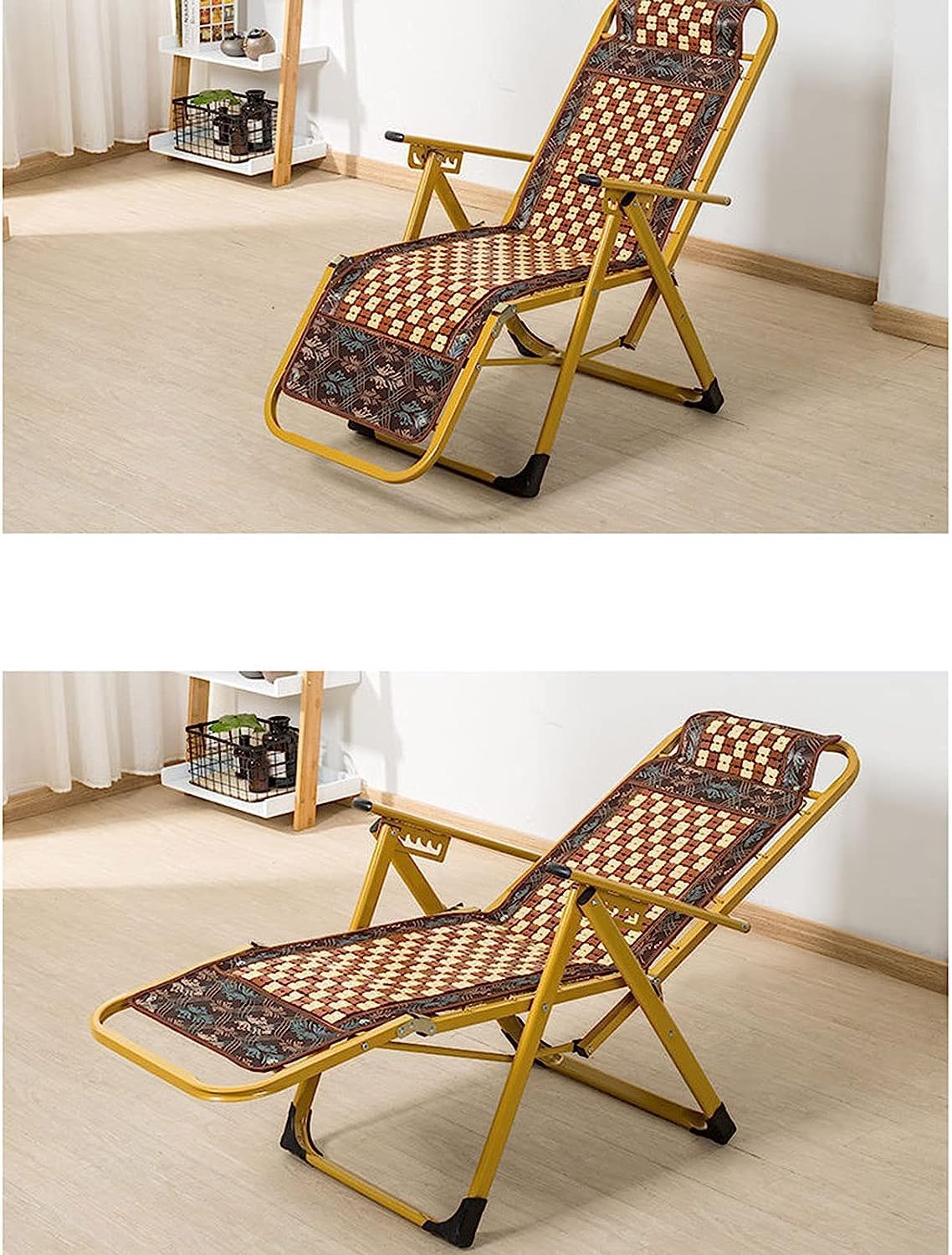 DANNMPX Chaise Longue Zéro Gravité Chaise Longue Patio Pliant Siège Inclinable Réglable pour Cour Plage Camping Jardin Pliante Relaxation