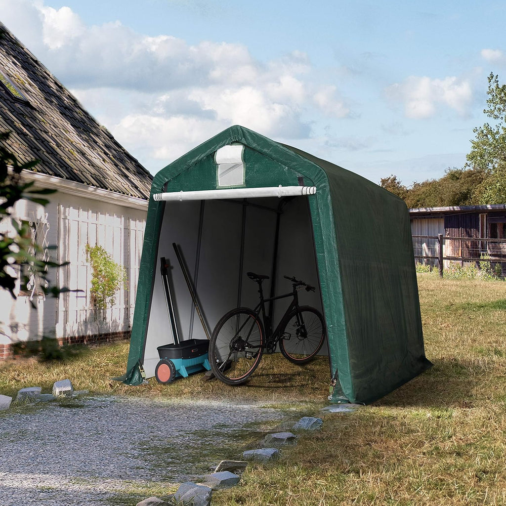 TOOLPORT 2,4 x 3,6 m Garage Tent, abri de Stockage, PE 450 N, Tente Garage Vert