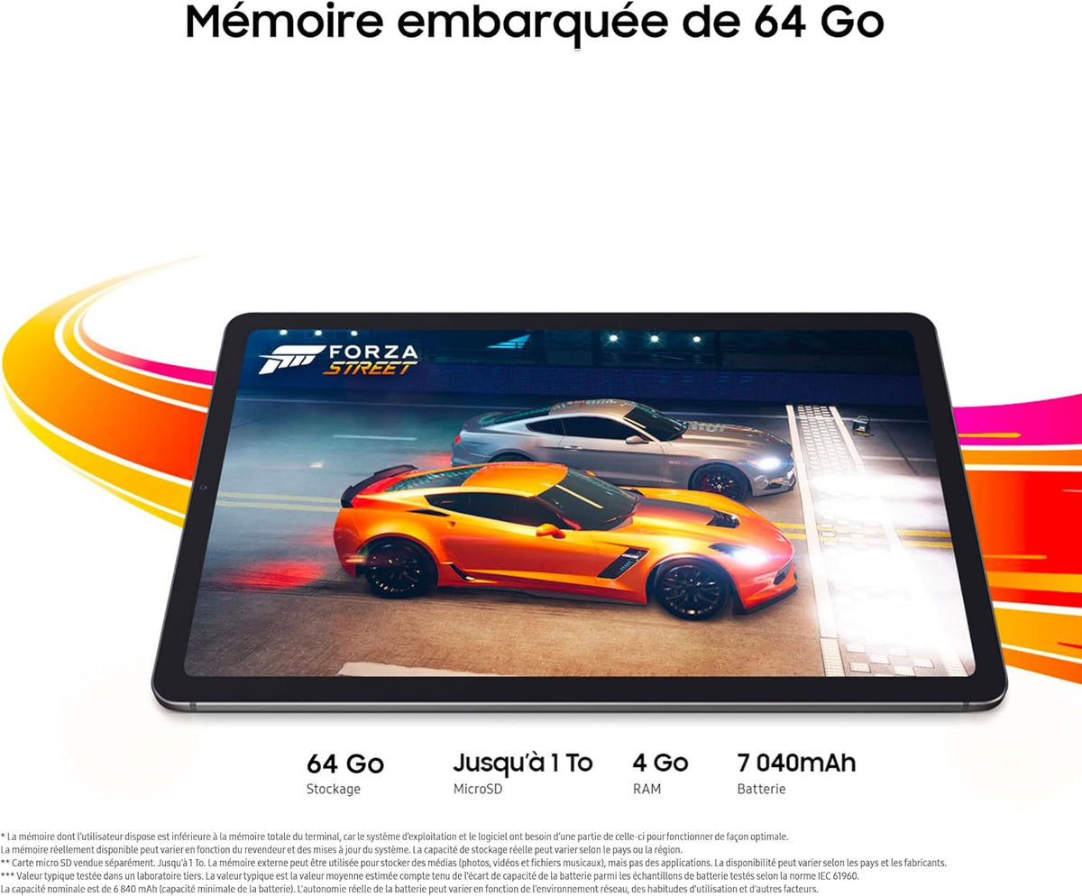 Tab S6 Lite 2024, 10.4'' 64Go, WiFi, Anthracite, avec Chargeur secteur rapide 25W, S Pen Inclus, FR Version