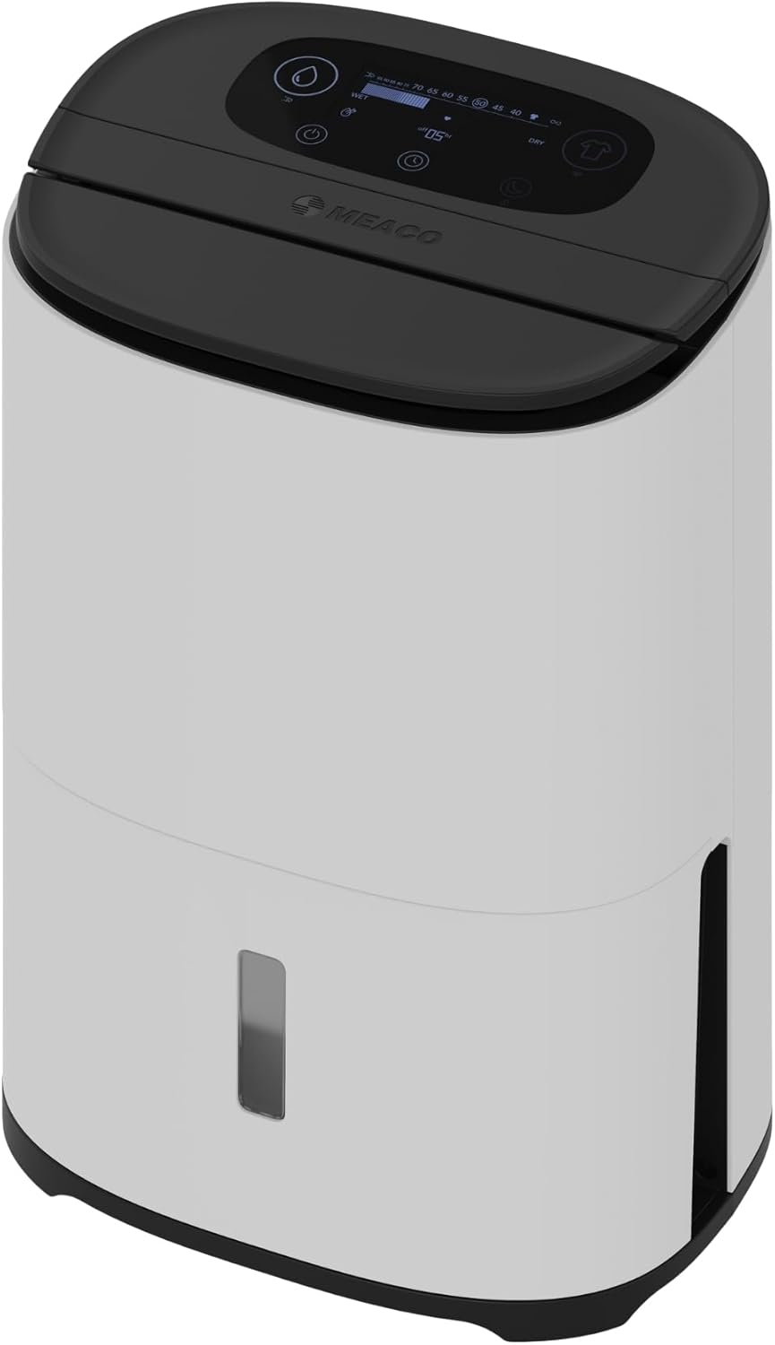 Meaco AreteOne 10L Déshumidificateur & Purificateur d'air HEPA pour une grande maison de 42m² Élimine la condensation et l'humidité et purifie l'air