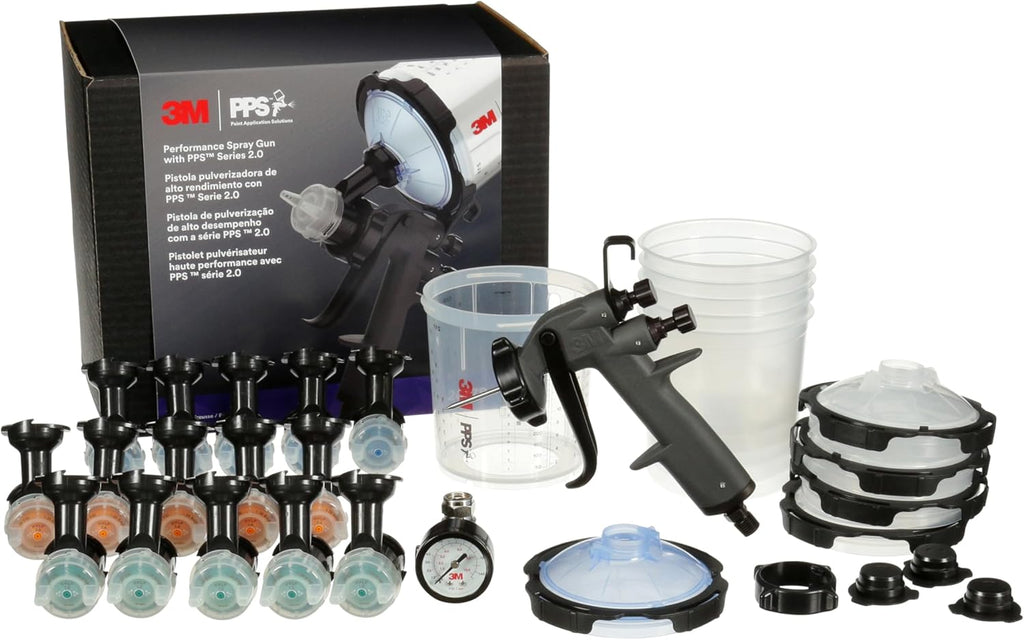 3M PPS Système Pistolet de Peinture Haut Rendement avec Pps 2.0 26778, 2 Kits/Carton, Noir