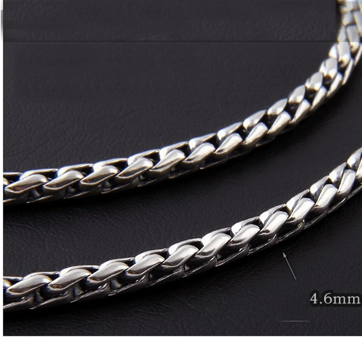 AmDxD Bijoux Collier Argent Homme 925 Spiga Collier Chaîne 4.6mm Colliers Vintage