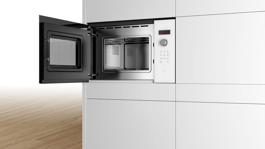 Bosch BFL523MW1F, Série 4, Micro-ondes, Encastrable, Blanc