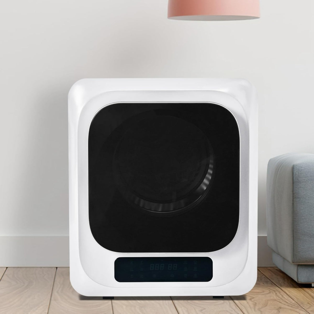Merax Sèche-linge mural inox 3 kg (jusqu’à 4 kg) 850 W – 6 programmes & 6 fonctions, multi-filtration, protection surchauffe, montage mural - Blanc