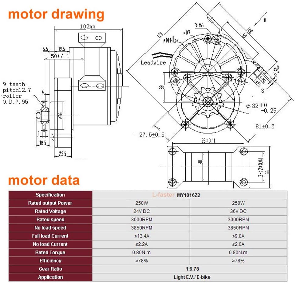 Kit de Conversion de brouette électrique à Double Moteur de 250 W, Facile à Transporter, 181,4 kg, 20,3 cm, pour Chariot de Plage électrique, vélo sans contrôleur 24Vmax 3 km/h