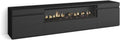 Skraut Home | Meuble TV | Banc Télé | Grand Espace de Rangement | 200x45x35cm | pour Les TV jusqu'à 80" | Cheminée électrique | Style Moderne | Noirs