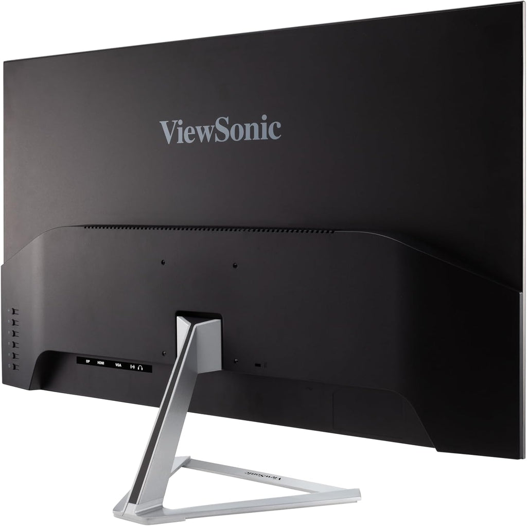 ViewSonic VX3276-MHD-3 Moniteur IPS 32" Full HD, VGA, HDMI, DisplayPort, haut-parleurs, chassis argenté, sans bords sur 3 côtés, pied argenté