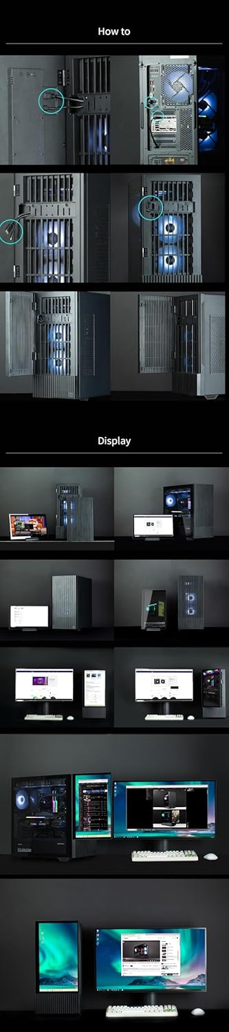 Boitier PC Moyen Tour avec écran 15,6'' Zalman Z10 DS (Noir)