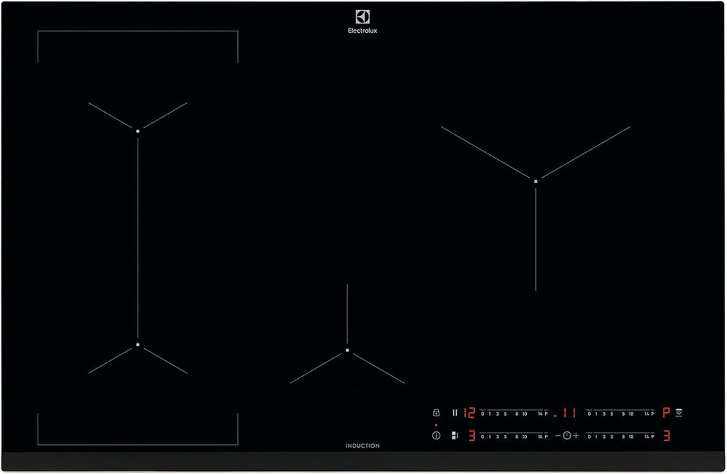 Electrolux LIL83443 Bridge 80 cm, technologie Hob2Hood et zones de cuisson flexibles, 780 x 520 mm, noir