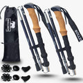 BOLLSEN Expedition Pro Bâtons de randonnée – Bâtons de Trekking en Aluminium légers, Pliables et réglables en Hauteur – Bâtons réglables pour randonnée, Trekking et Marche Nordique