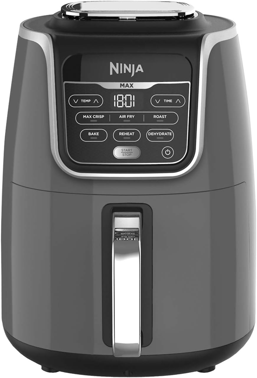 Ninja Air Fryer Max [AF160UK] 5.2 Litres, Grey and Black