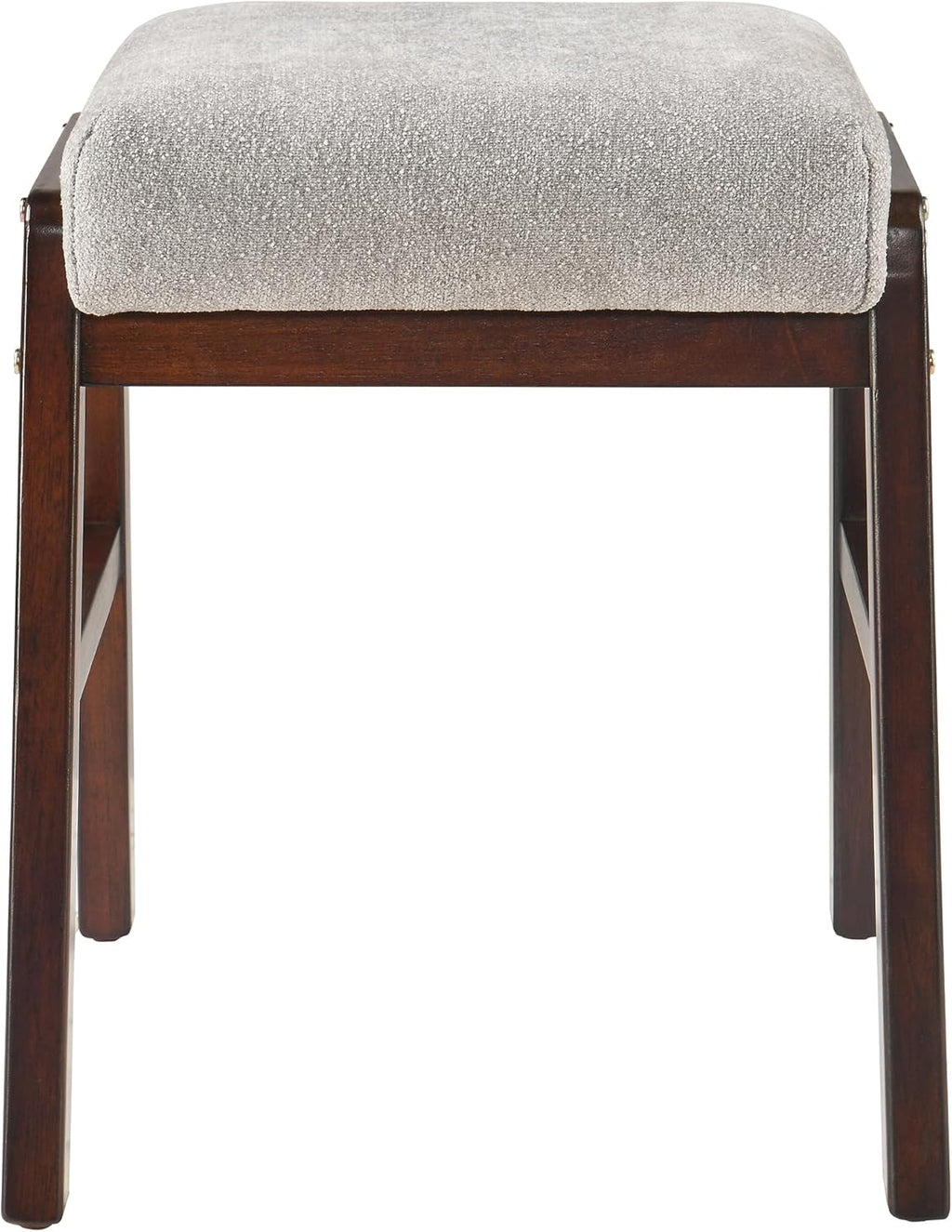Banc de coiffeuse avec pieds en bois massif - Tabouret ottoman rembourré pour maquillage, salon, salle à manger et entrée - Élégant siège de coiffeuse et repose-pieds pour décoration d'intérieur