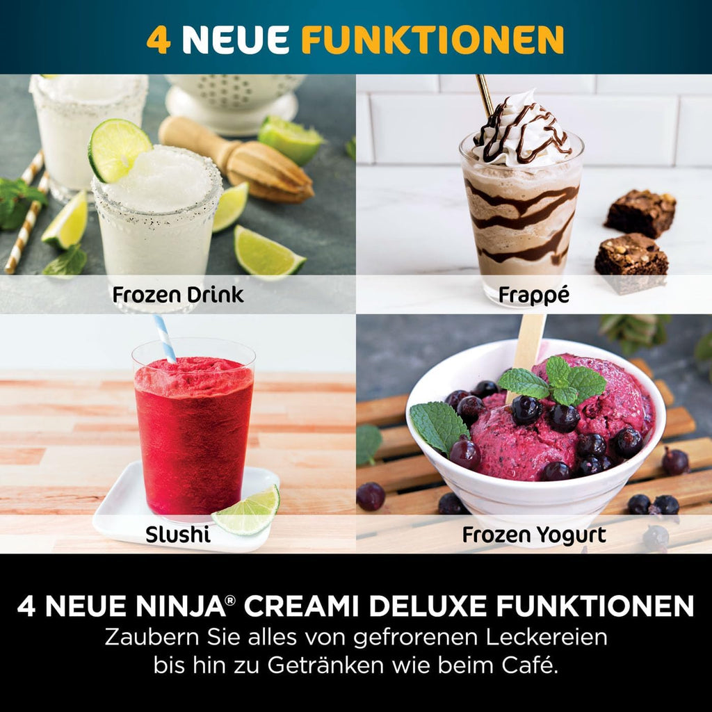 Ninja CREAMi Deluxe Ice Cream Maker with 3 Containers, 10 Functions