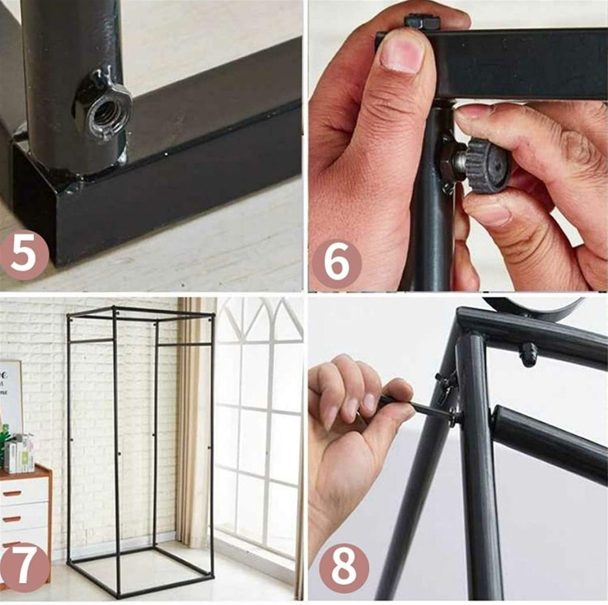 Cloison de séparation de protection de l'intimité pour chambre, camping, toilettes, vestiaire portable avec design de suspension, capacité de charge 100 kg, tissu d'ombrage épaissi, 3 tailles et 9