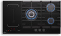 Klarstein MultiChef 5 Plaque Induction Et Gaz - 5 Zones, Flexzone, 10,6 Kw, Commande À Glissière, Stop&Go, Minuterie, Noir, 87,5 Cm