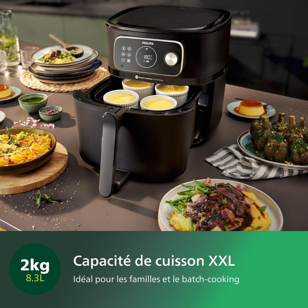 Philips Airfryer Combi 7000 Series XXL - 8.3 L (2 kg), 22-in-1 Airfryer, Wi-Fi Connectivity, Auto-Cook Automatic Cooking Programs