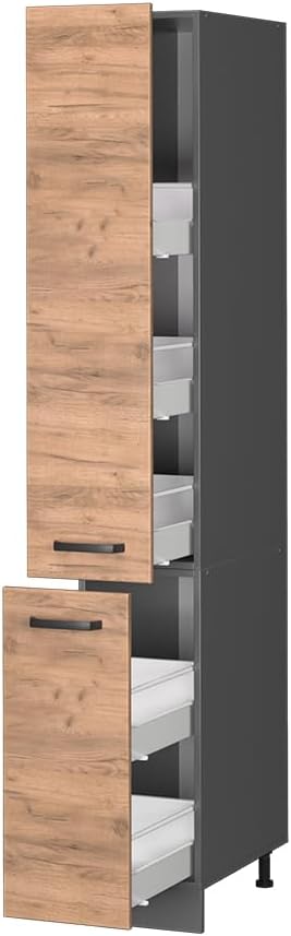 Vicco Meuble Haute de Cuisine R-Line, Chêne de Force doré/Anthracite, 30 cm