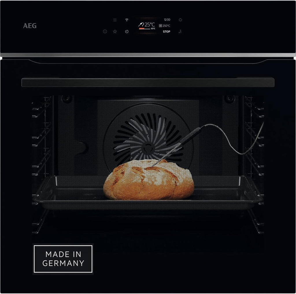 AEG TE7PB62WAB - Four encastrable Wifi - Série 7 - Écran couleur TFT Full Touch avec assistant de cuisson - Fabriqué en Allemagne - Auto-nettoyage à pyrolyse - Capteur de température centrale : pour