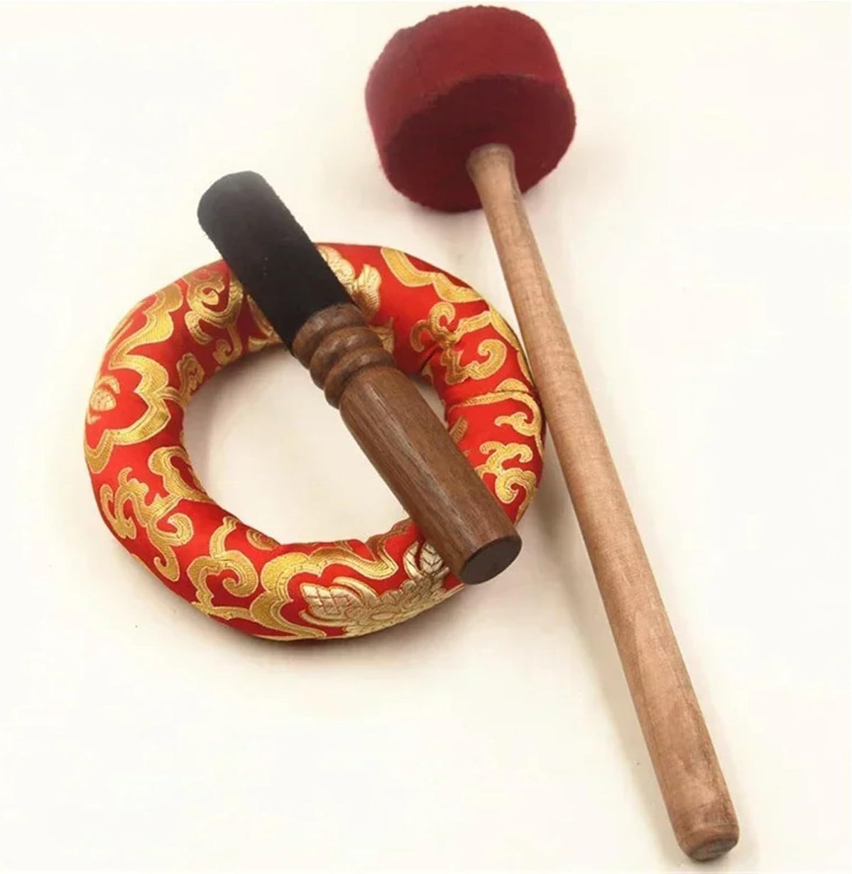 Bol Chantant Bol chantant en laiton fait à la main, fournitures bouddhistes méditatives, bol sonore de yoga chakra, instrument musique percussion(18CM Pattern Random)