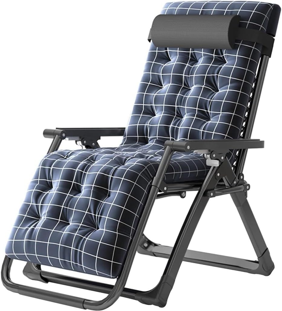 DANNMPX Chaise Longue Chaise Pliante Inclinable Réglable À 2 Positions, Longue avec Oreiller Et Coussin pour Intérieur Extérieur Pliante Relaxation A