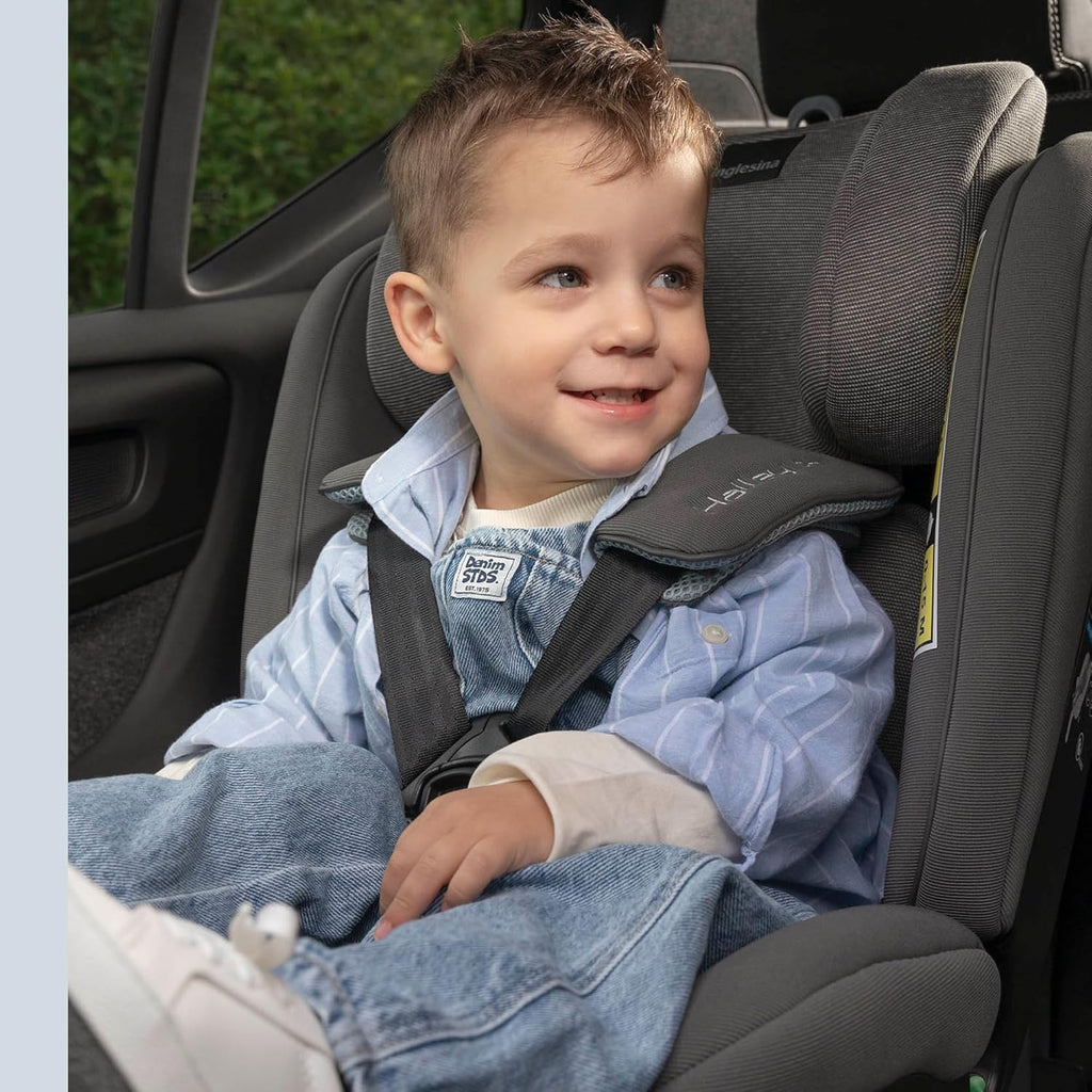Inglesina Halley Pro, Noir, Siège Auto Pivotant 360° ISOFIX, de 0 à 12 Ans (40-150 cm), Inclinable et Respirant, Homologué ECE R129/03