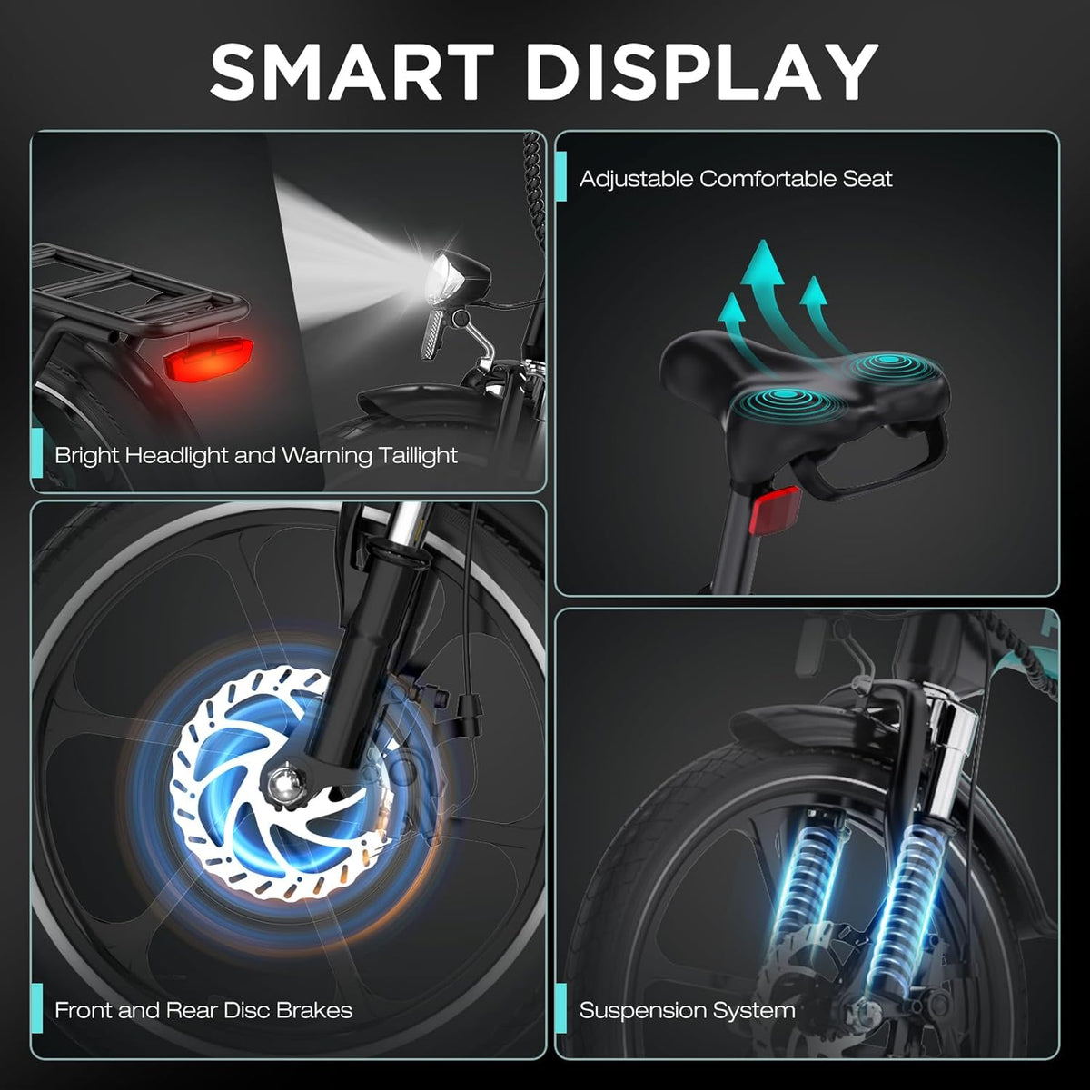 HITWAY Vélo Électrique E Bike, 16 Pouces Vélo Pliable avec Batterie 36V/7,8Ah, Moteur 250W, Maximale 25km/h, Autonomie 35-70km, Vélo Électrique Pliable Urbain pour Adultes