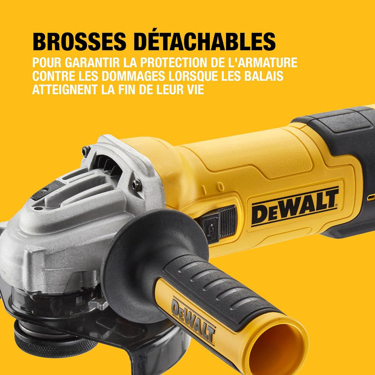 Meuleuse d'angle filaire 125mm à vitesse variable, 1500W avec interrupteur anti-redémarrage - Kit de surfaçage, DWE4257KT-QS