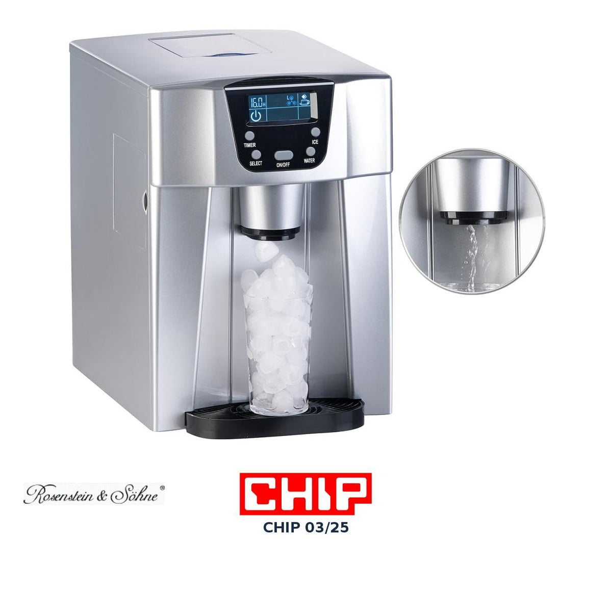 Rosenstein et Söhne Machine à glaçons avec fontaine à eau EWS-2200