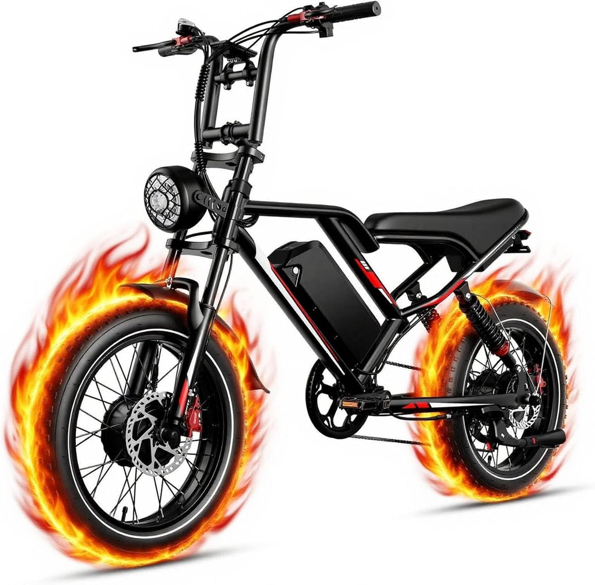 VéLo éLectrique Puissant, Suspension De Pneu De 20 Pouces, 48V/15/17.5/25AH, Moteur Unique, VéLo éLectrique Adapté Aux Trajets Quotidiens Et Hors Route pour Adultes, Charge Maximale De 150 Kg