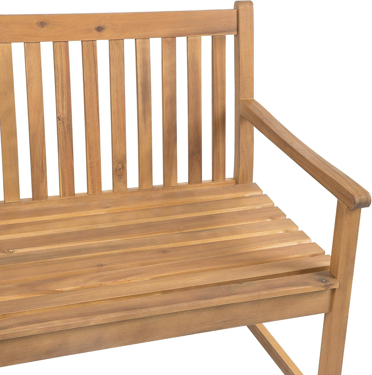 Beliani Banc de Jardin ou Terrasse 180 cm en Bois d'Acacia Certifié de Marron Clair Durable et Facile à Entretenir Design Traditionnel