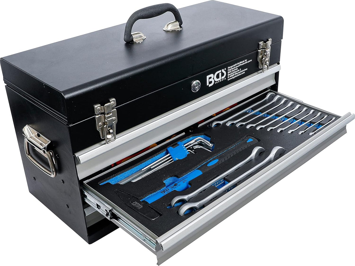 BGS 3350 Caisse à Outils métallique 3 tiroirs avec 147 Outils