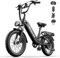 Lohang Vélo électrique Adulte, 20 Pouces, Batterie au Lithium Amovible 48 V 20 Ah, autonomie 50-150 km, Suspension intégrale, 7 Vitesses.