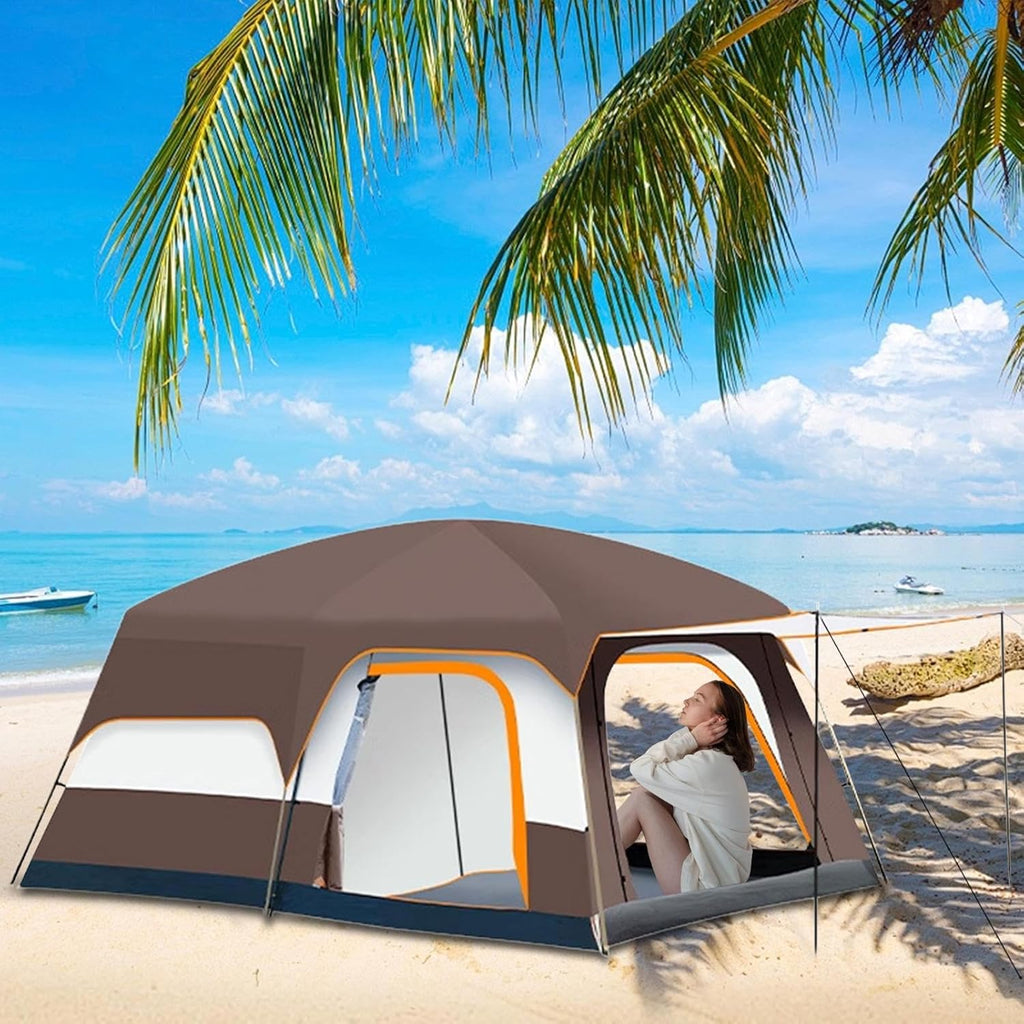 Tente de Camping Familiale | Grande Tente pour Camping Familial,Abri Résistant aux Intempéries pour Randonnée Festivals Plage Nuits en Extérieur