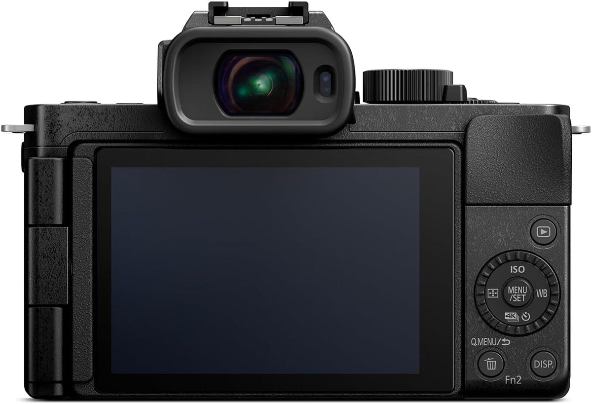 Panasonic Lumix G100D | Appareil Photo Hybride + Objectif Lumix 12-32mm (Capteur 4/3 20.3MP, Vidéo 4K/ 30p, OZO Audio by Nokia, Mode Selfie Vidéo, Stab.) Noir – Version Française